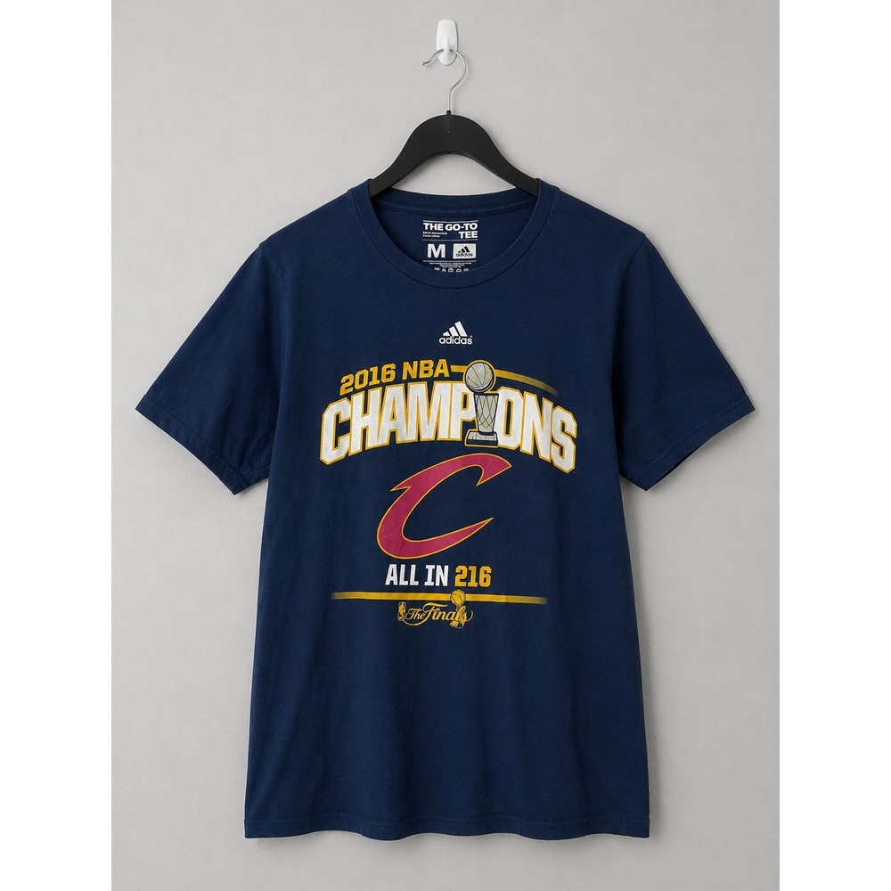 Adidas Cleveland Cavaliers 2016 NBA Champions T-Shirt Mens Medium Navy Blue Tee